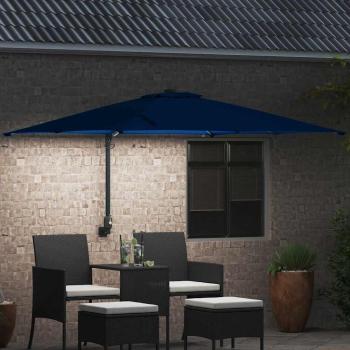 Gartenparasol Azurblau 248.5 x 247.5 x 160 cm Stoff