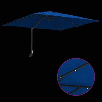 Gartenparasol Azurblau 248.5 x 247.5 x 160 cm Stoff