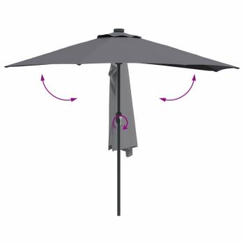 Gartenparasol Anthrazit 294 x 150 x 224 cm Stoff