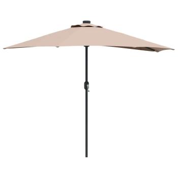 Gartenparasol Taupe 294 x 150 x 224 cm Stoff