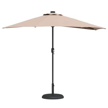 Gartenparasol Taupe 294 x 150 x 224 cm Stoff