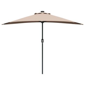 Gartenparasol Taupe 294 x 150 x 224 cm Stoff