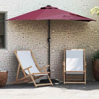 ARDEBO.de - Gartenparasol Bordeauxrot 294 x 150 x 224 cm Stoff