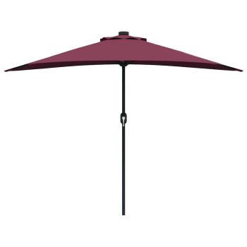 Gartenparasol Bordeauxrot 294 x 150 x 224 cm Stoff
