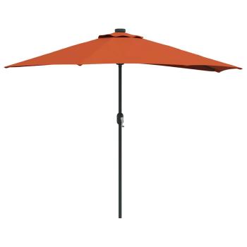 Gartenparasol Terrakotta 294 x 150 x 224 cm Stoff