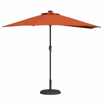 Gartenparasol Terrakotta 294 x 150 x 224 cm Stoff
