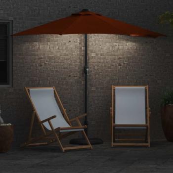 Gartenparasol Terrakotta 294 x 150 x 224 cm Stoff