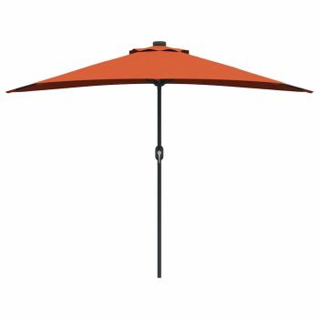 Gartenparasol Terrakotta 294 x 150 x 224 cm Stoff