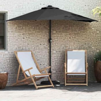 ARDEBO.de - Gartenparasol Schwarz 294 x 150 x 224 cm Stoff