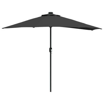 Gartenparasol Schwarz 294 x 150 x 224 cm Stoff
