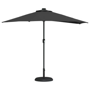 Gartenparasol Schwarz 294 x 150 x 224 cm Stoff
