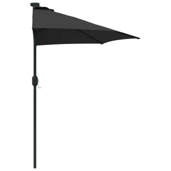 Gartenparasol Schwarz 294 x 150 x 224 cm Stoff