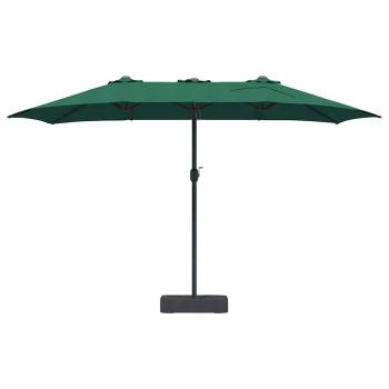 Gartenparasol Grün 385 x 209 x 244 cm Stoff