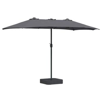 Gartenparasol Anthrazit 385 x 209 x 244 cm Stoff
