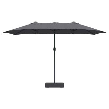 Gartenparasol Anthrazit 385 x 209 x 244 cm Stoff