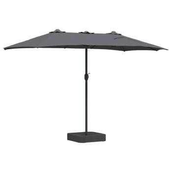 Gartenparasol Anthrazit 385 x 209 x 244 cm Stoff