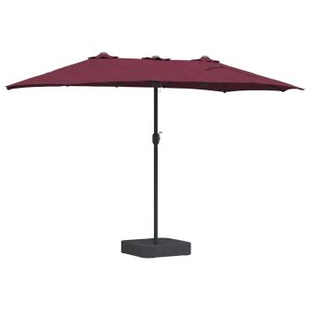 Gartenparasol Bordeauxrot 385 x 209 x 244 cm Stoff