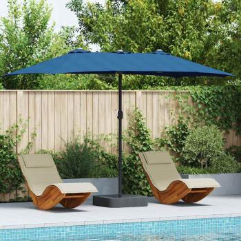 ARDEBO.de - Gartenparasol Blau 385 x 209 x 244 cm Stoff