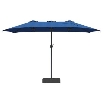 Gartenparasol Blau 385 x 209 x 244 cm Stoff
