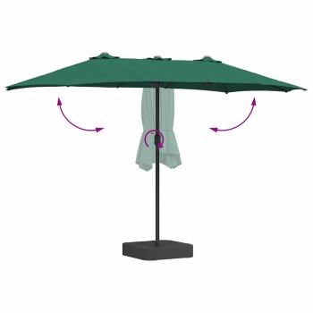 Gartenparasol Grün 385 x 209 x 244 cm Stoff