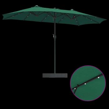 Gartenparasol Grün 385 x 209 x 244 cm Stoff