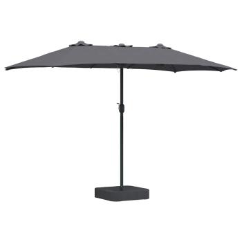 Gartenparasol Anthrazit 385 x 209 x 244 cm Stoff
