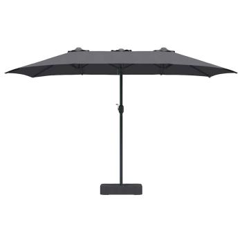 Gartenparasol Anthrazit 385 x 209 x 244 cm Stoff