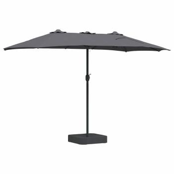 Gartenparasol Anthrazit 385 x 209 x 244 cm Stoff