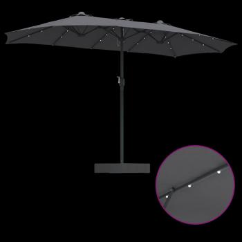 Gartenparasol Anthrazit 385 x 209 x 244 cm Stoff