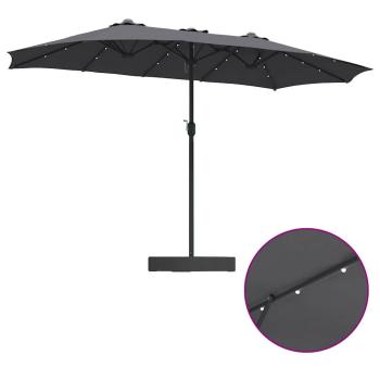Gartenparasol Anthrazit 385 x 209 x 244 cm Stoff