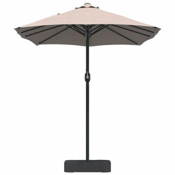 Gartenparasol Taupe 385 x 209 x 244 cm Stoff