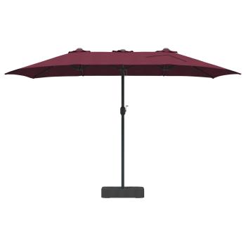 Gartenparasol Bordeauxrot 385 x 209 x 244 cm Stoff