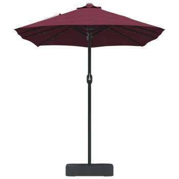 Gartenparasol Bordeauxrot 385 x 209 x 244 cm Stoff