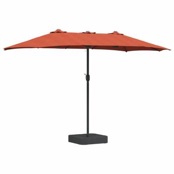 Gartenparasol Terrakotta 385 x 209 x 244 cm Stoff