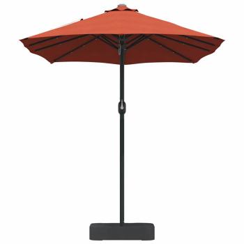 Gartenparasol Terrakotta 385 x 209 x 244 cm Stoff