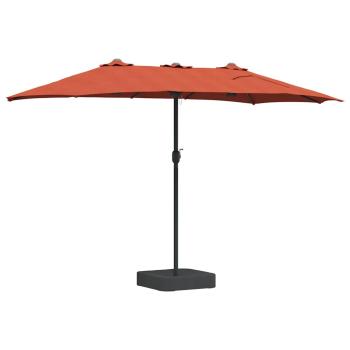Gartenparasol Terrakotta 385 x 209 x 244 cm Stoff