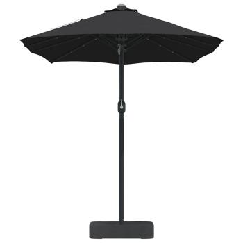Gartenparasol Schwarz 385 x 209 x 244 cm Stoff