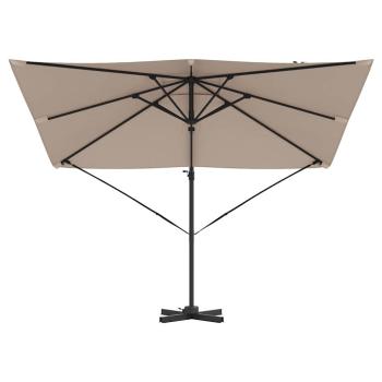 Roma Parasol Taupe Groß Polyester & Stahl