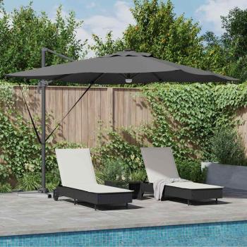 ARDEBO.de - Freischwingender Roma Parasol Anthrazit Groß