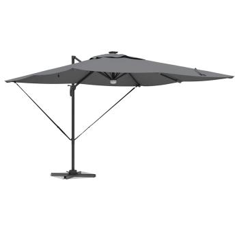 Freischwingender Roma Parasol Anthrazit Groß