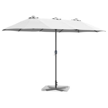 Gartenparasol Sandfarbe 380 x 196 x 235 cm