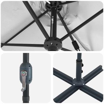 Gartenparasol Sandfarbe 380 x 196 x 235 cm