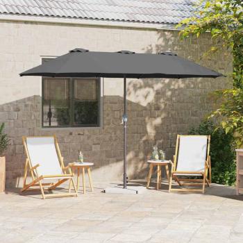 ARDEBO.de - Gartenparasol Anthrazit 380 x 196 x 235 cm