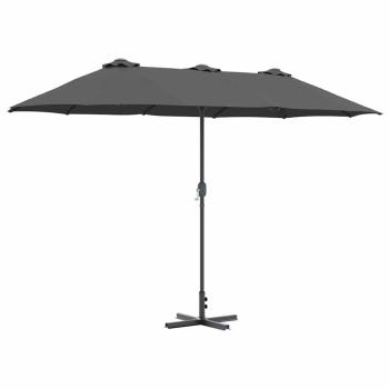 Gartenparasol Anthrazit 380 x 196 x 235 cm
