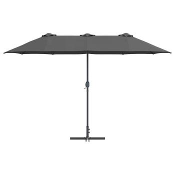 Gartenparasol Anthrazit 380 x 196 x 235 cm