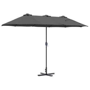 Gartenparasol Anthrazit 380 x 196 x 235 cm