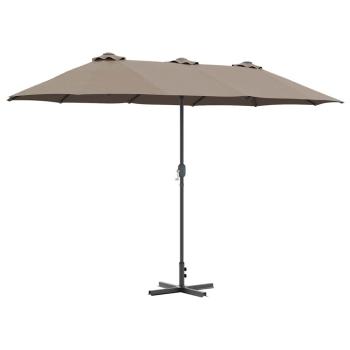 Gartenparasol Taupe 380 x 196 x 235 cm