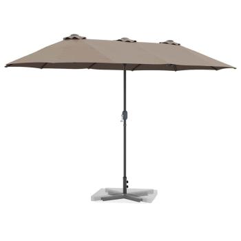 Gartenparasol Taupe 380 x 196 x 235 cm