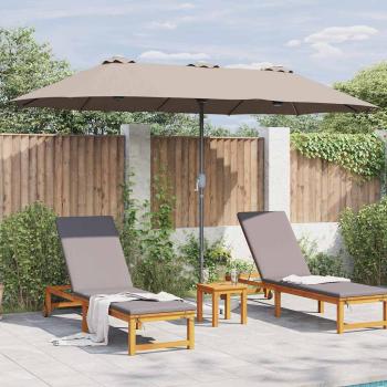 Gartenparasol Taupe 380 x 196 x 235 cm
