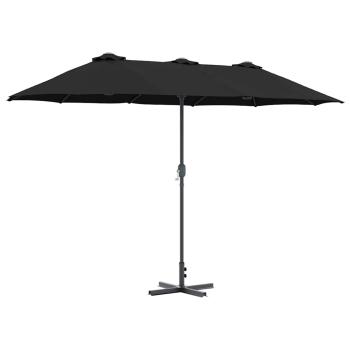 Gartenparasol Schwarz 380 x 196 x 235 cm